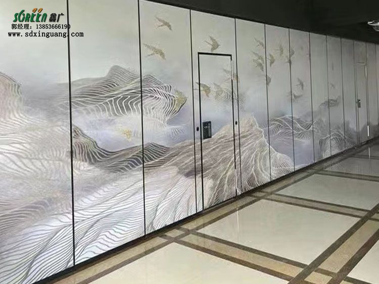 濰坊活動隔斷廠家酒店活動隔斷墻，展廳折疊推拉門，移動屏風(fēng)高隔